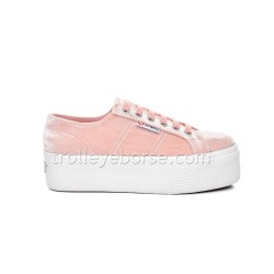 Superga Velvet Pink 2790 Sneaker Donna Platform