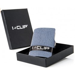 IClip Jeans Smart Wallet Mini Portafoglio Unisex Jeans Veggie Version
