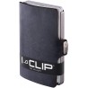 IClip Smart Wallet Mini Portafoglio Unisex Effetto Soft Scamosciato Nabuk Colore Nero Vera Pelle