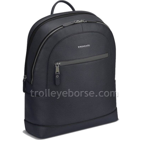 Roncato sidney zaino pelle blu pc 15.6