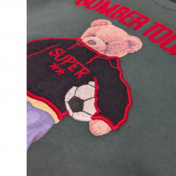 Superculture felpa teddy bomber verde