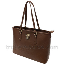 Atelier du Sac borsa shopping mathilde marrone