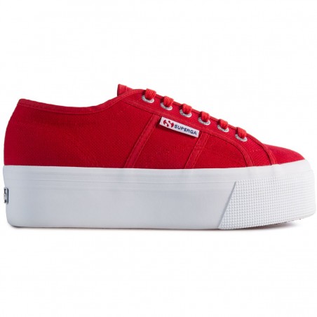 Superga Rossa Red Flame Up and Down 4 Cm 2790 Sneaker Donna Platform Rossa